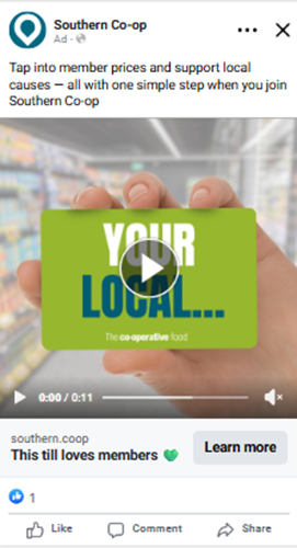 Example of locally targeted Meta ad. 