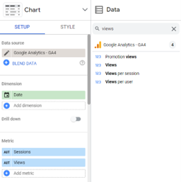 Drag and Drop Google dimensions