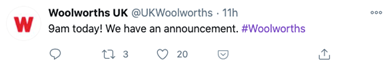 Woolworths Twitter