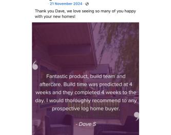 NL organic post featuring customer review. 
